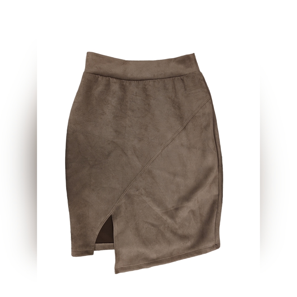Peyton Jensen Tan Suede Skirt XS